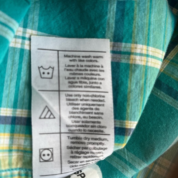 Carhartt Men's Blue Plaid Button Down Shirt - Picture 5 of 6